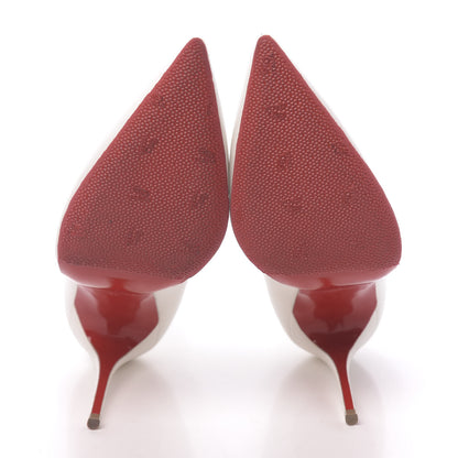 Christian Louboutin Calfskin So Kate Booty 100 Ankle Boots 37 White 5 of 8