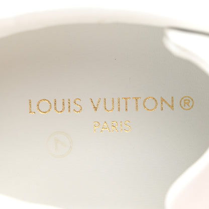 Louis Vuitton Calfskin Monogram Rhinestone Time Out Sneakers 38.5 White Silver 6 of 9
