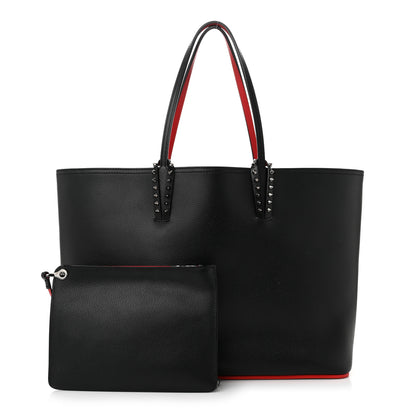 Christian Louboutin Calfskin Spikes East West Cabata Tote Black 3 of 12