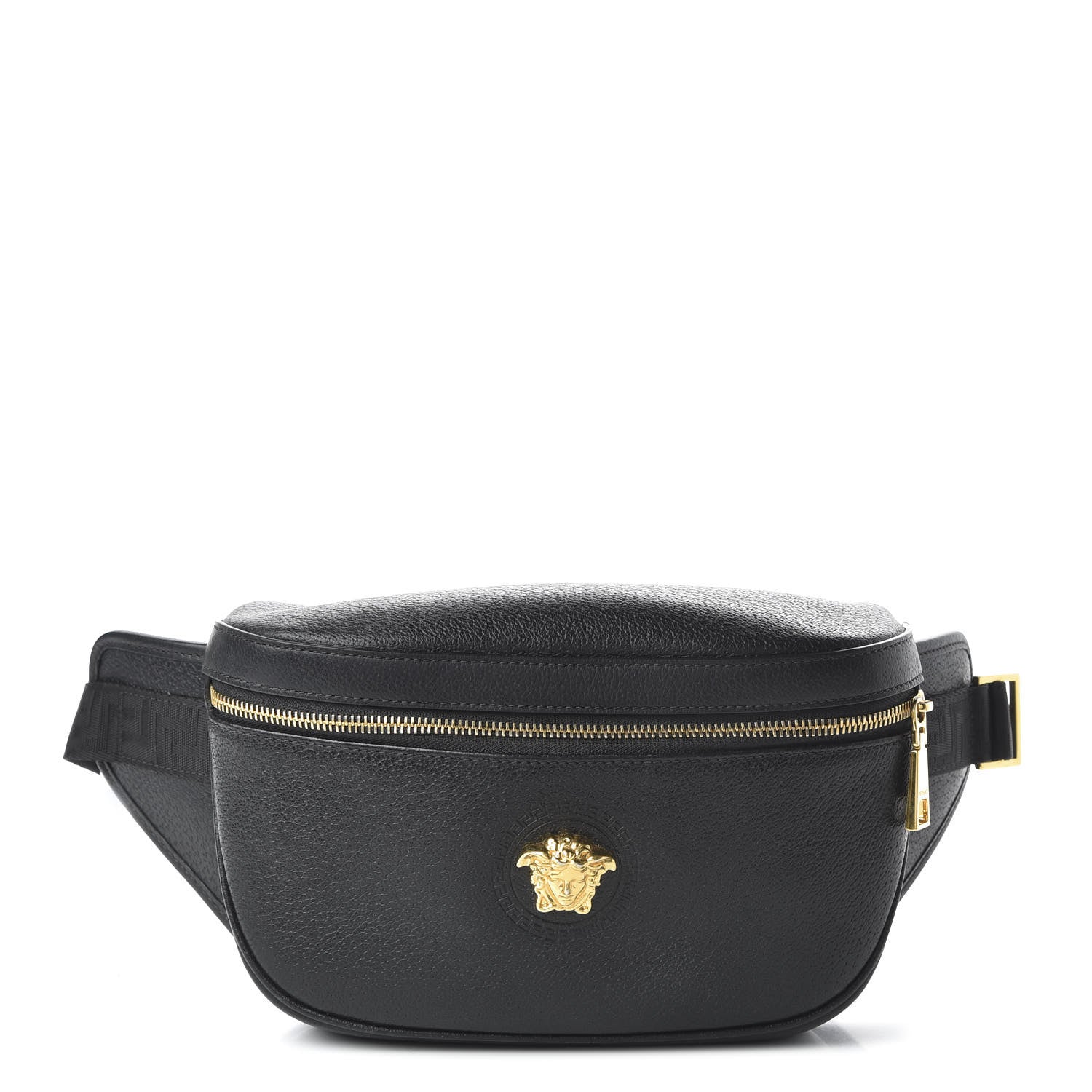 Versace Grained Calfskin Medusa Belt Bag Black 1 of 9