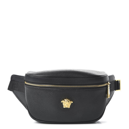 Versace Grained Calfskin Medusa Belt Bag Black 1 of 9
