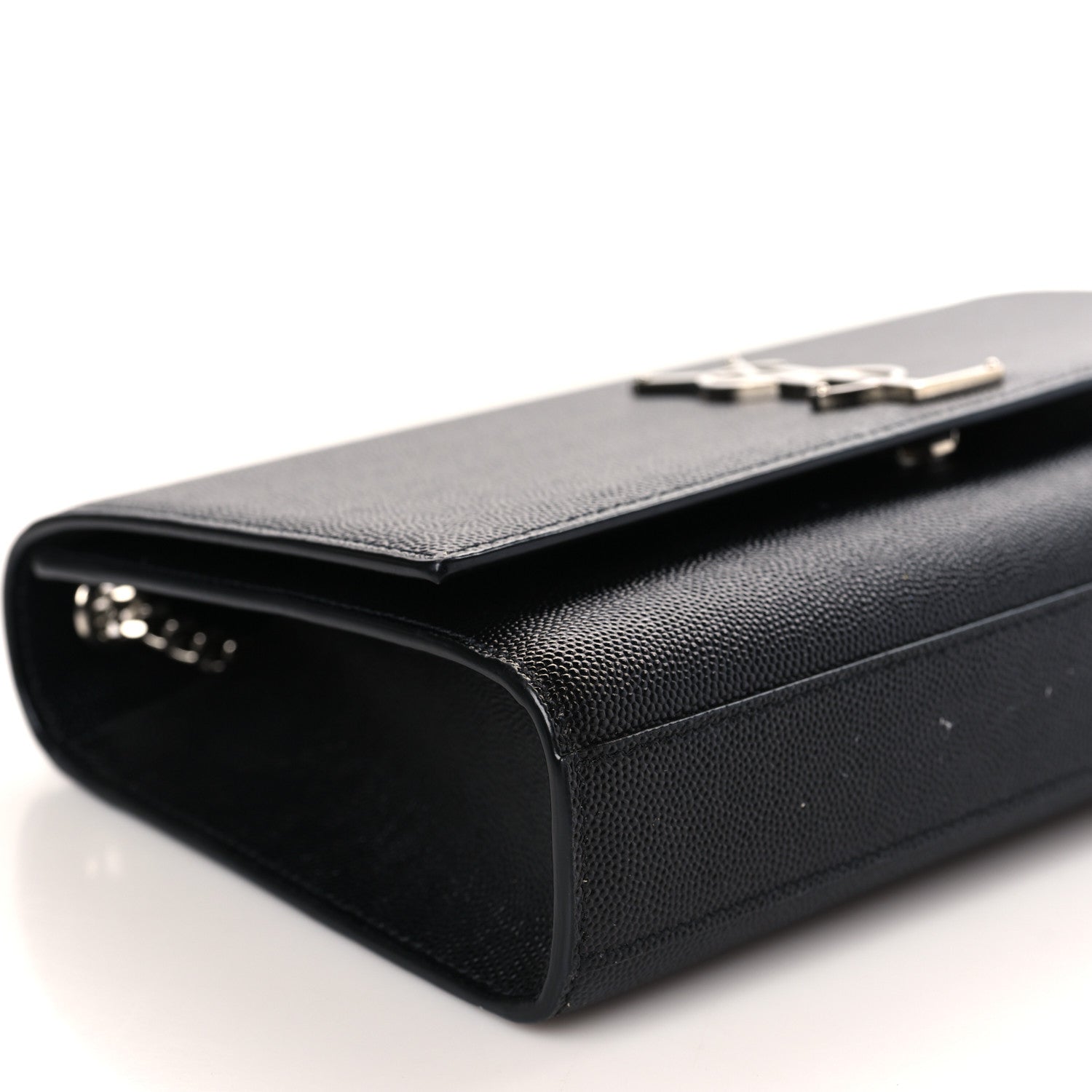 Saint Laurent Grain De Poudre Medium Classic Monogram Kate Satchel Black 6 of 8