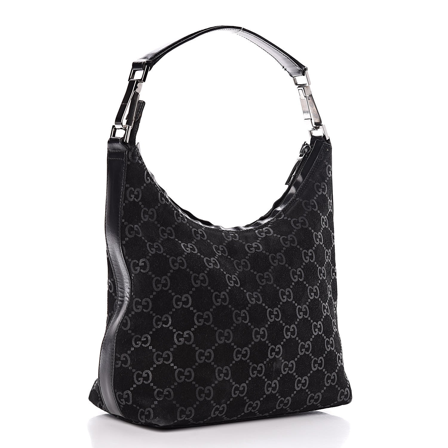 Gucci Suede Guccissima Small Hobo Black 3 of 12
