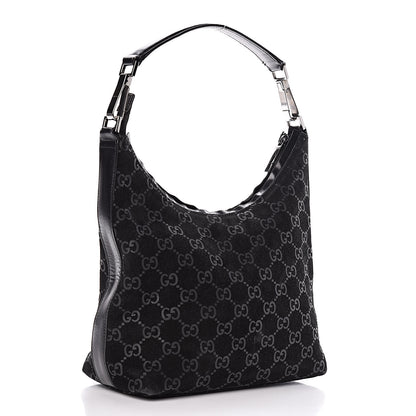 Gucci Suede Guccissima Small Hobo Black 3 of 12