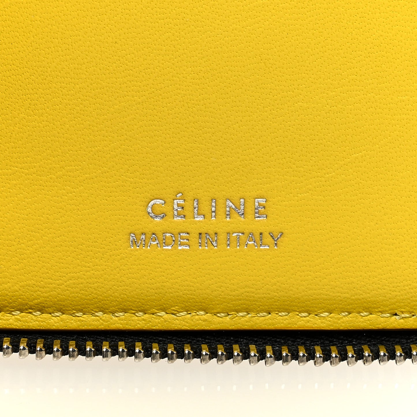 Drummed Calfskin Zip Around Multifunction Wallet Black Citron