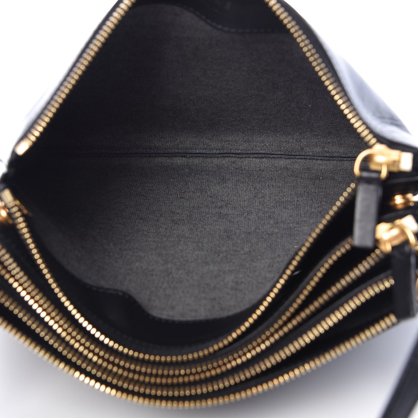 Lambskin Large Trio Crossbody Bag Black