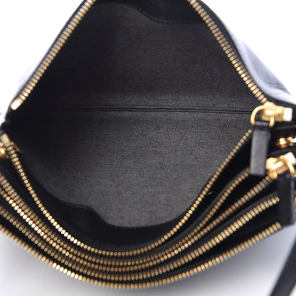 Celine Lambskin Large Trio Crossbody Bag Black 5 of 14