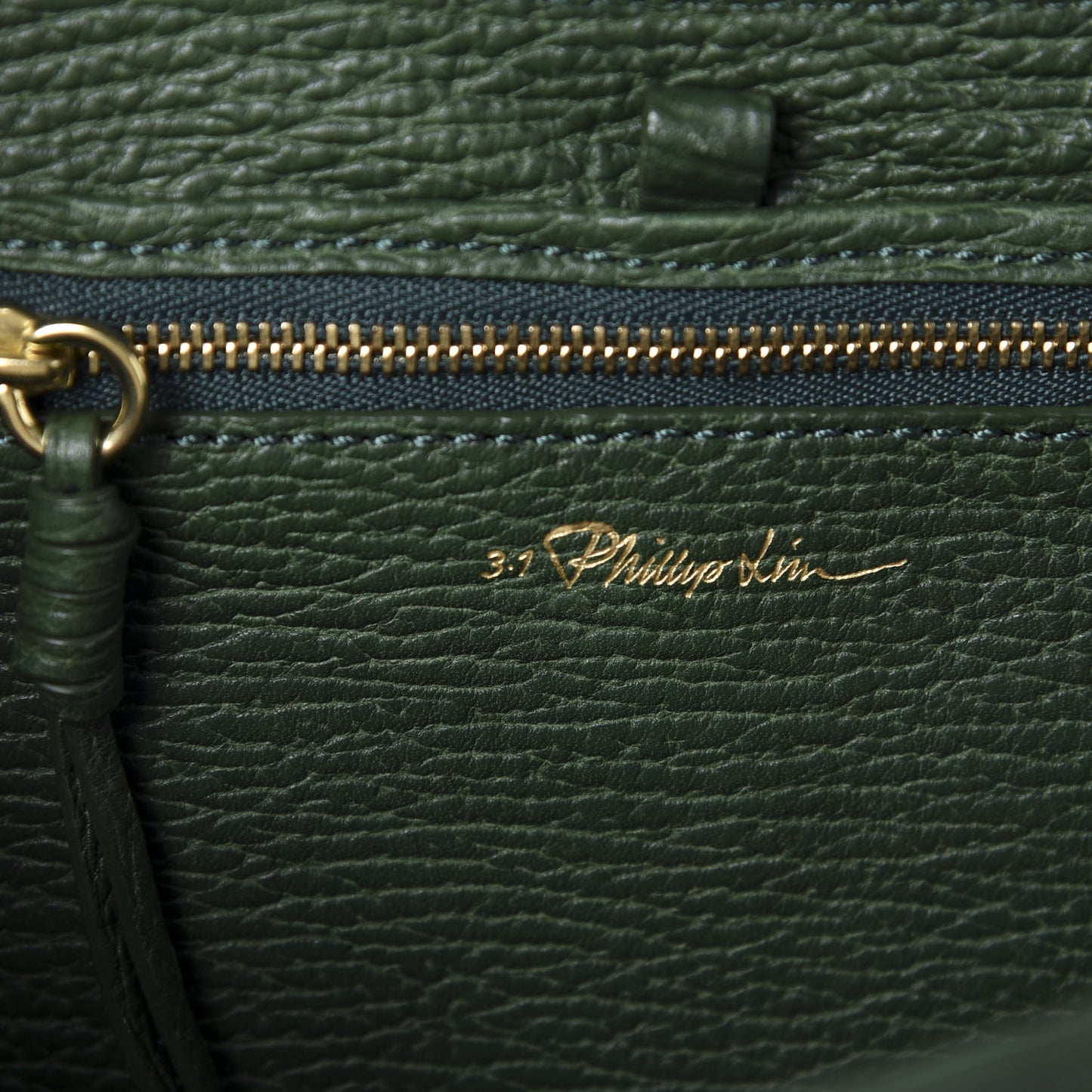 3.1 Textured Calfskin Mini Pashli Satchel Jade