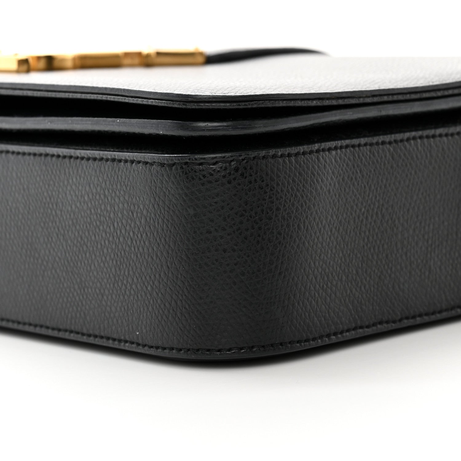 Saint Laurent Textured Calfskin Medium Classic Monogram Universite Bag Black 10 of 12