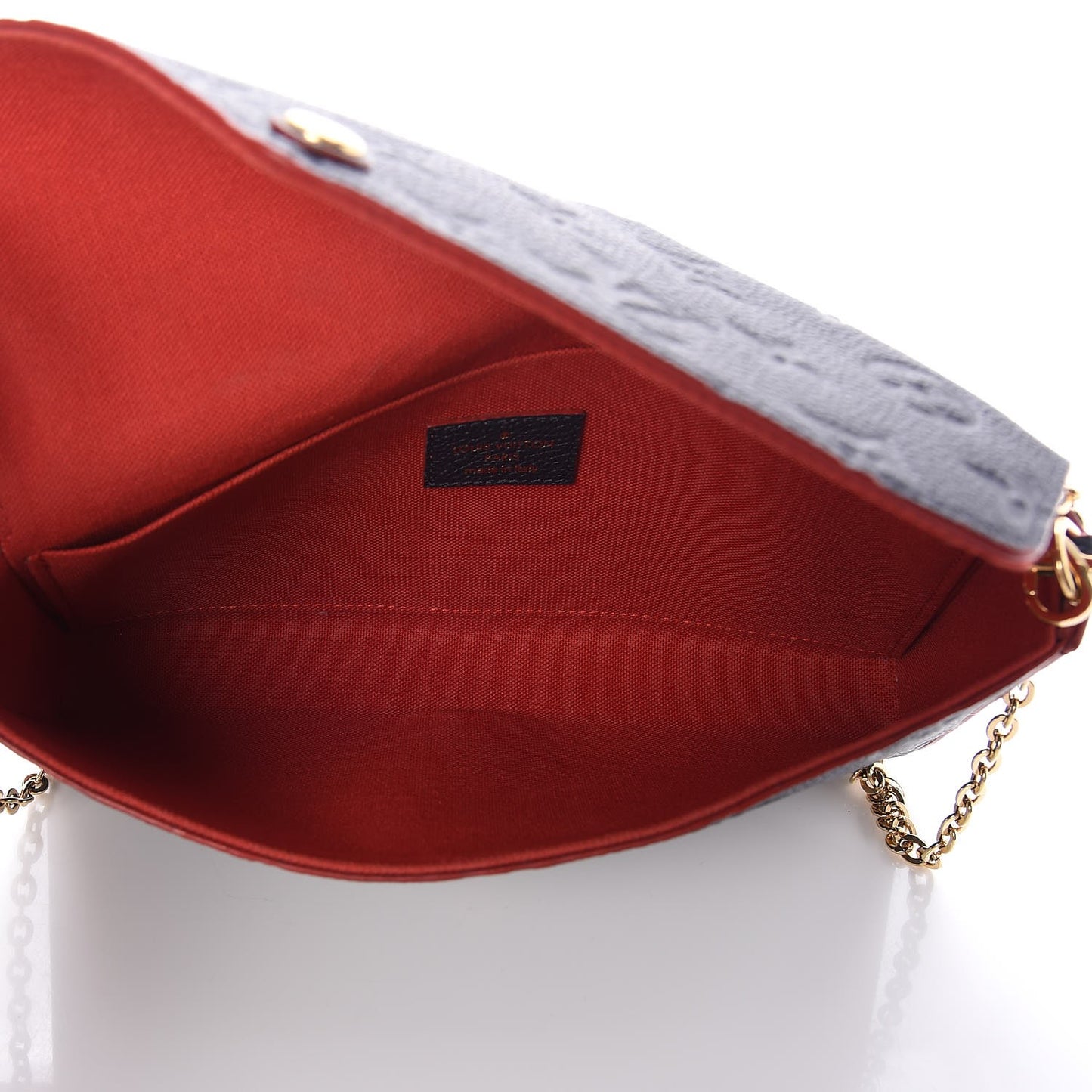 Empreinte Pochette Felicie Chain Wallet Marine Rouge