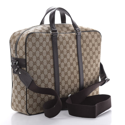 Gucci Monogram Briefcase Dark Brown 3 of 10