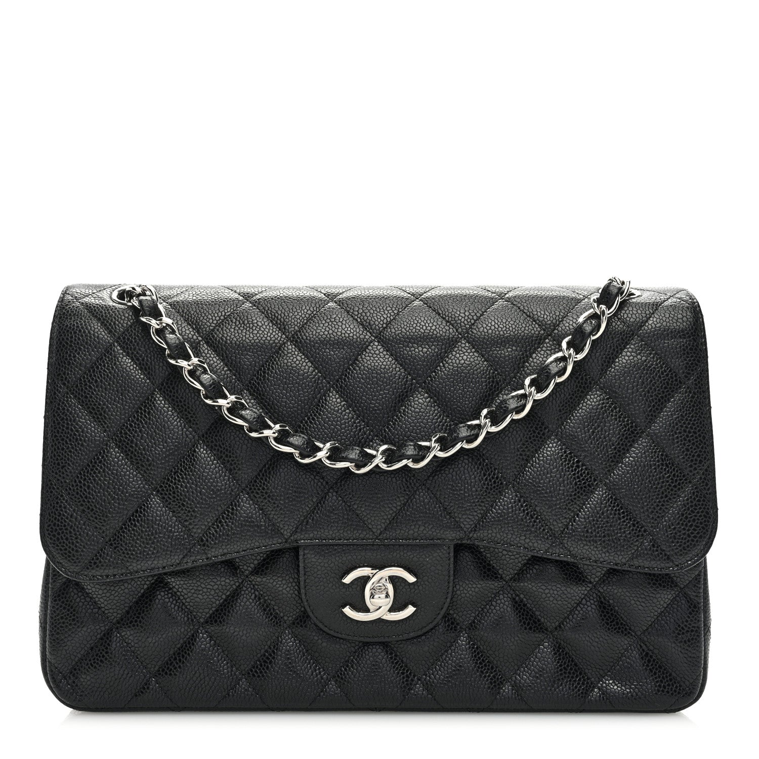 Chanel Caviar Quilted Jumbo Double Flap Black 1 of 9