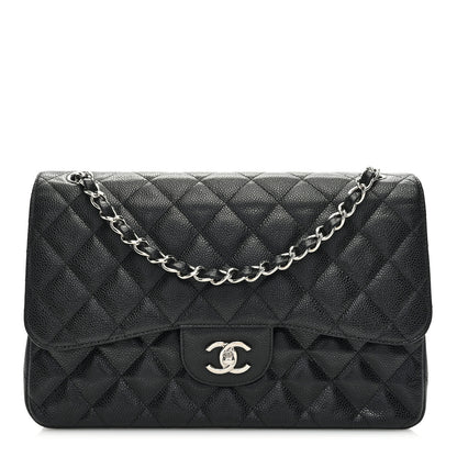 Chanel Caviar Quilted Jumbo Double Flap Black 1 of 9