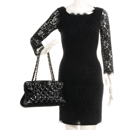Chanel Glazed Crackled Calfskin Small Reissue Tote Black 2 of 8
