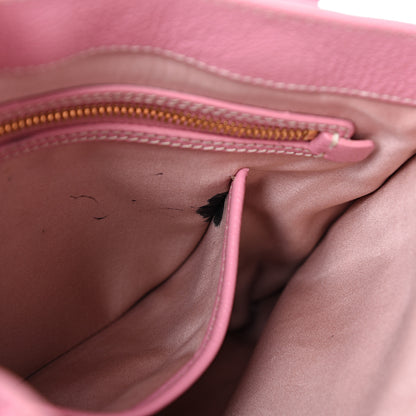Miu Miu Goatskin Madras Shopping Tote Rosa 13 of 27