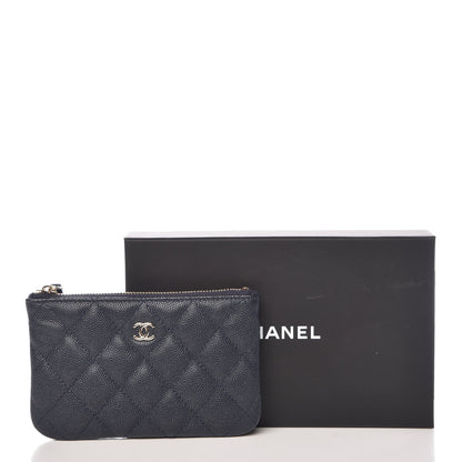 Chanel Caviar Quilted Small Cosmetic Case Navy 8 of 8