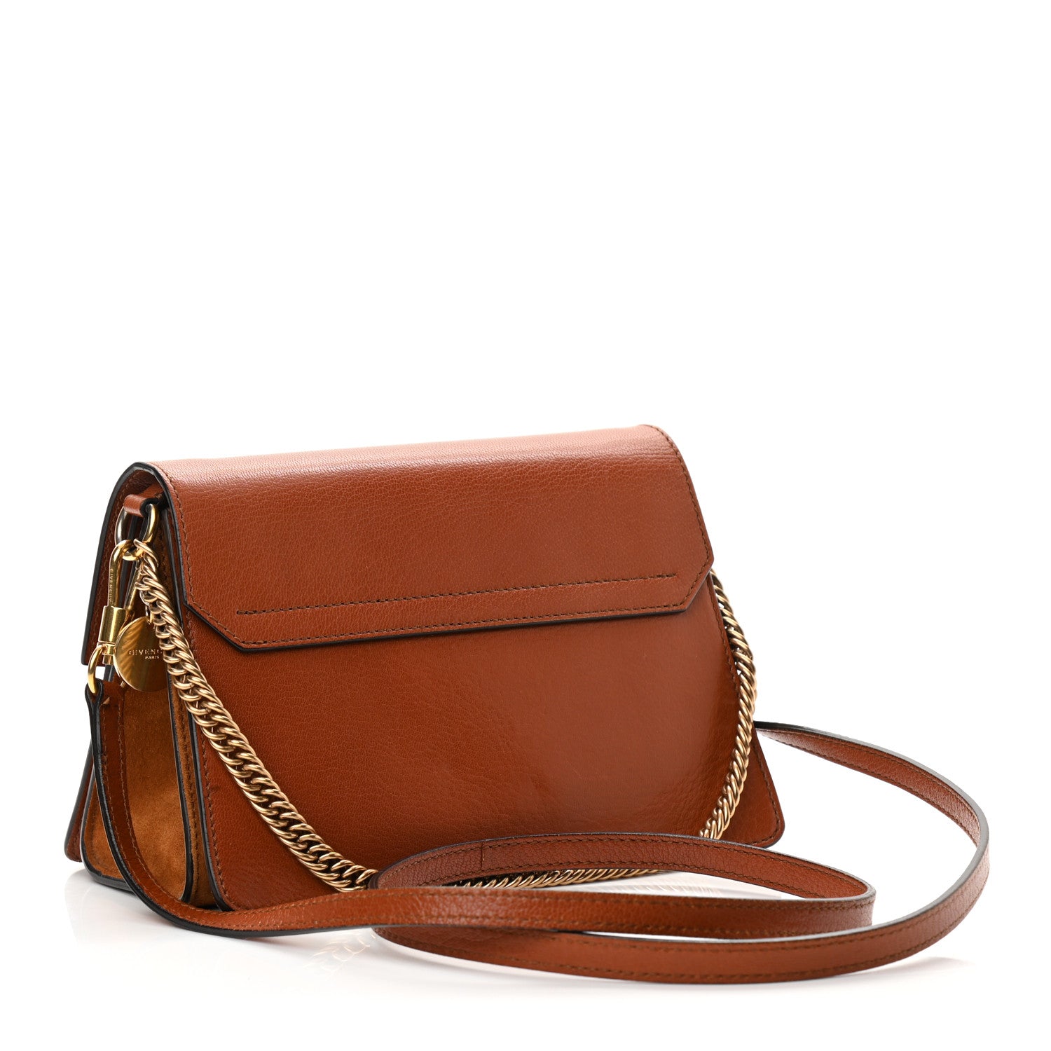Givenchy Goatskin Suede Small GV3 Shoulder Bag Amber Mastic 3 of 20