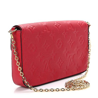 Louis Vuitton Empreinte Pochette Felicie Chain Wallet Scarlet 4 of 9