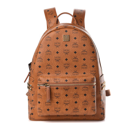 MCM Visetos Medium Side Studs Stark Backpack Cognac 1 of 10