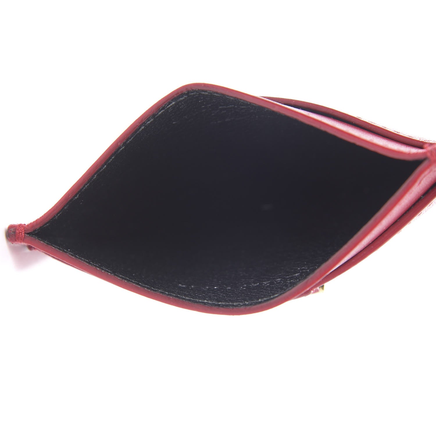 Saint Laurent Calfskin Classic Y Card Case Red 5 of 7