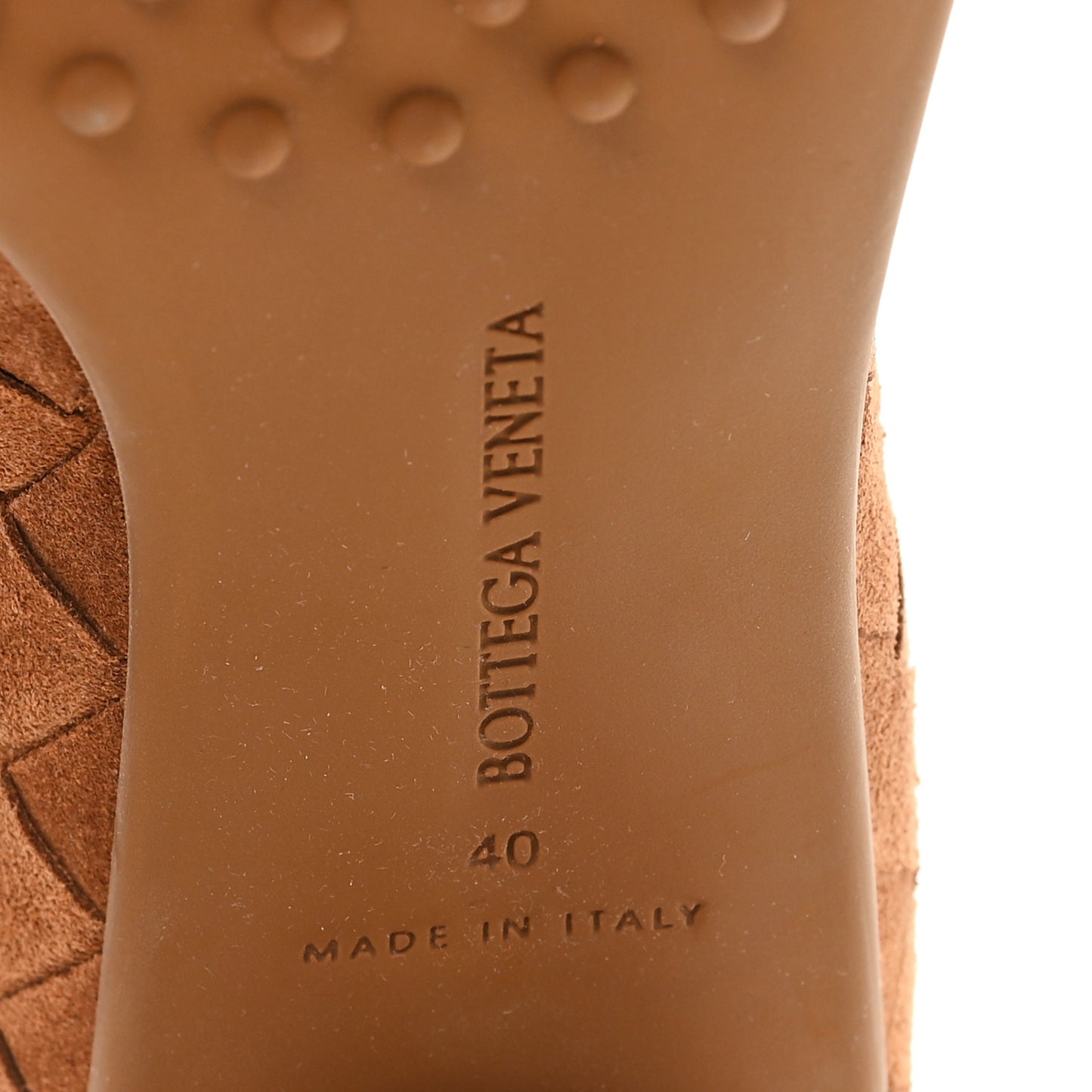 Suede Intrecciato Atomic Mid Heel Ankle 40 Caramel