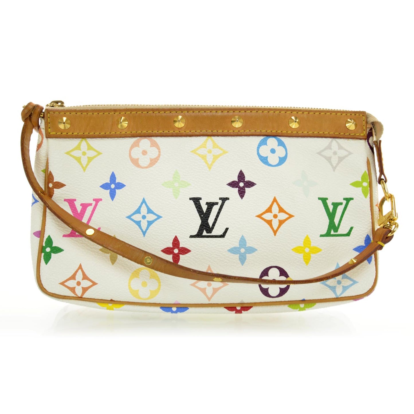 Monogram Multicolor Pochette Accessories White