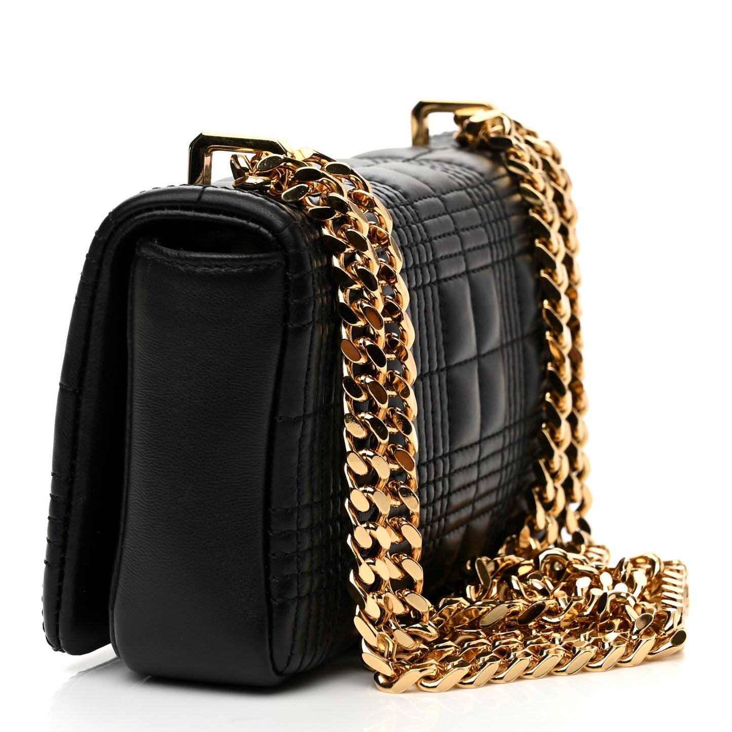 Lambskin Quilted Mini Lola Bag Black
