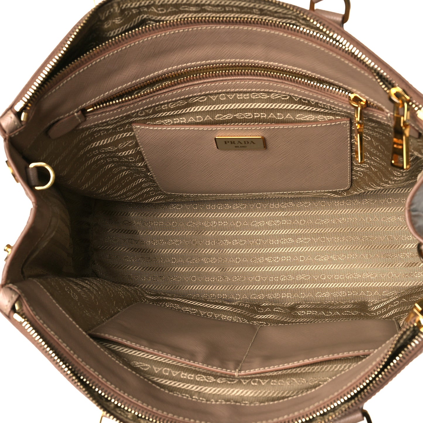 Saffiano Medium Galleria Double Zip Tote Cammeo