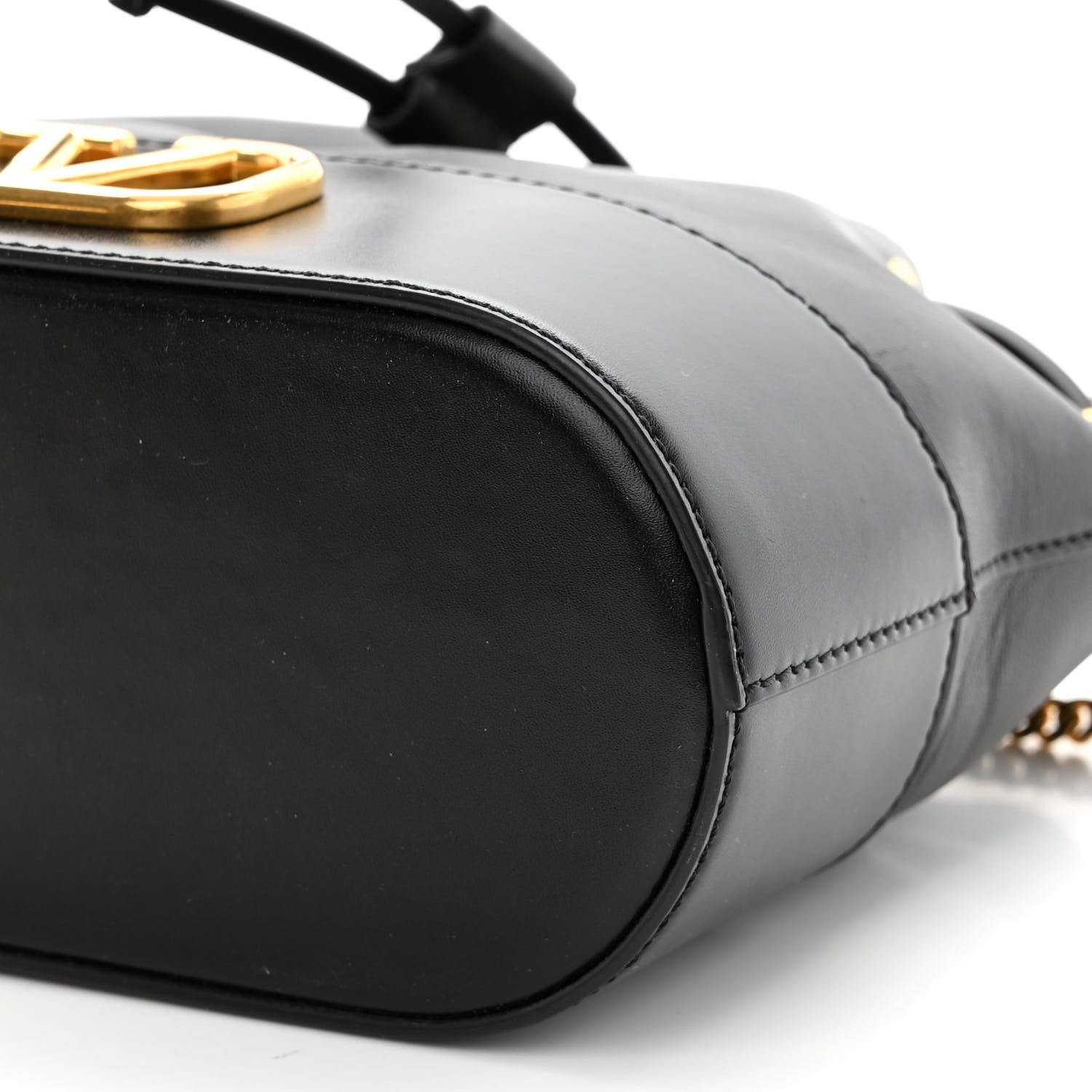 Valentino Garavani Nappa Mini VLogo Signature Chain Bucket Bag Black 9 of 10