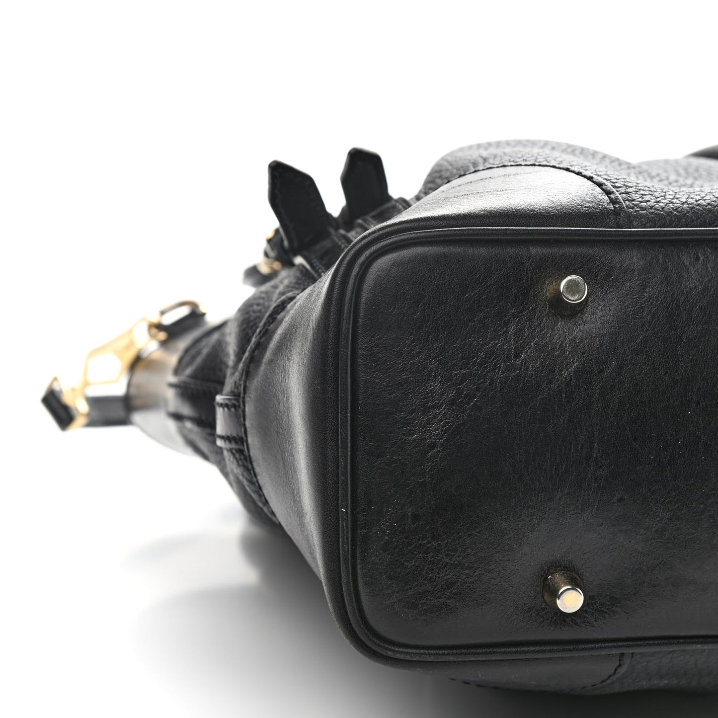 Calfskin Medium Whipstitch Tote Black