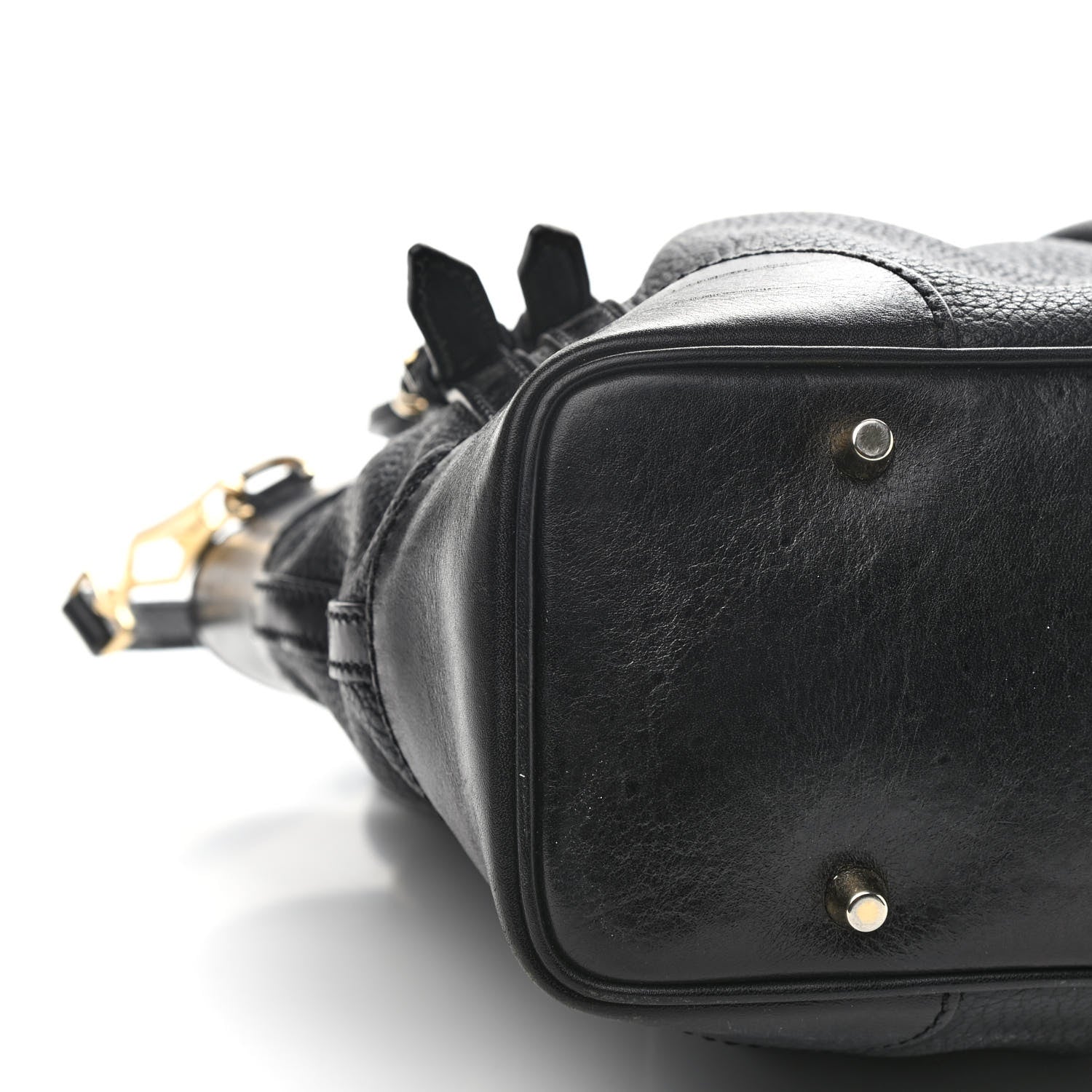 Burberry Calfskin Medium Whipstitch Tote Black 9 of 10