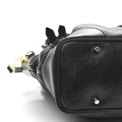 Burberry Calfskin Medium Whipstitch Tote Black 9 of 10