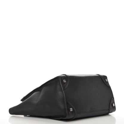 Celine Drummed Calfskin Mini Luggage Black 4 of 10