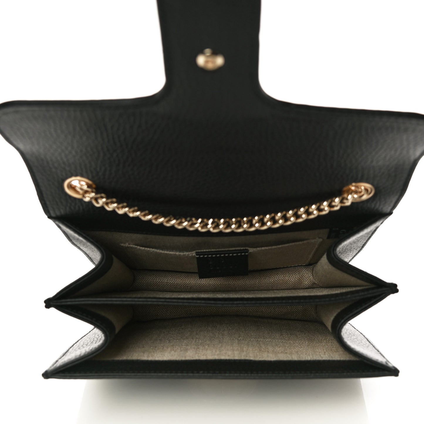 Dollar Calfskin Small Interlocking G Shoulder Bag Black