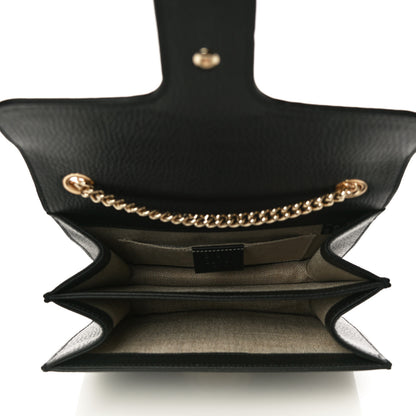 Gucci Dollar Calfskin Small Interlocking G Shoulder Bag Black 5 of 11