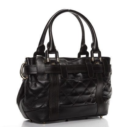 Burberry Calfskin Quilted Baby Beaton Dark Brown 3 of 9