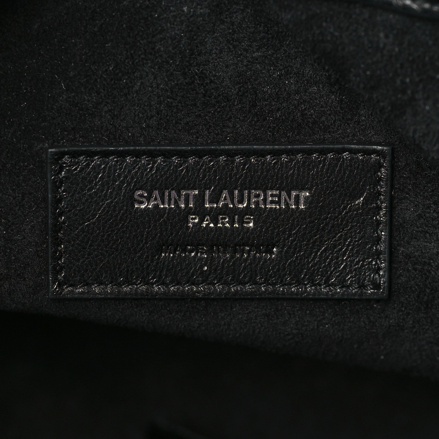 Saint Laurent Woven Wool Embroidered Baby Emmanuelle Bucket Bag Black 5 of 9