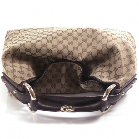 Gucci Monogram Large Horsebit Chain Hobo 6 of 11