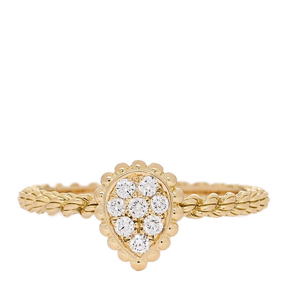 Boucheron 18K Yellow Gold Diamond XS Serpent Boheme Ring 56 7.5 1 of 6