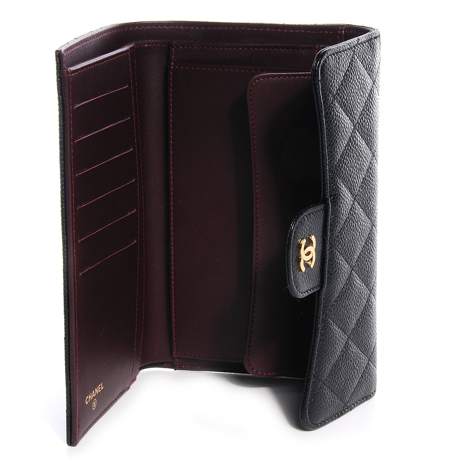 Chanel Caviar Quilted Large Flap Wallet Black 6 of 9