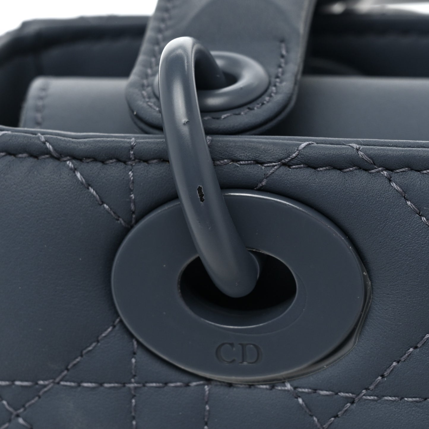 Ultra Matte Calfskin Cannage Small My ABCDior Lady Dior Dark Denim Blue