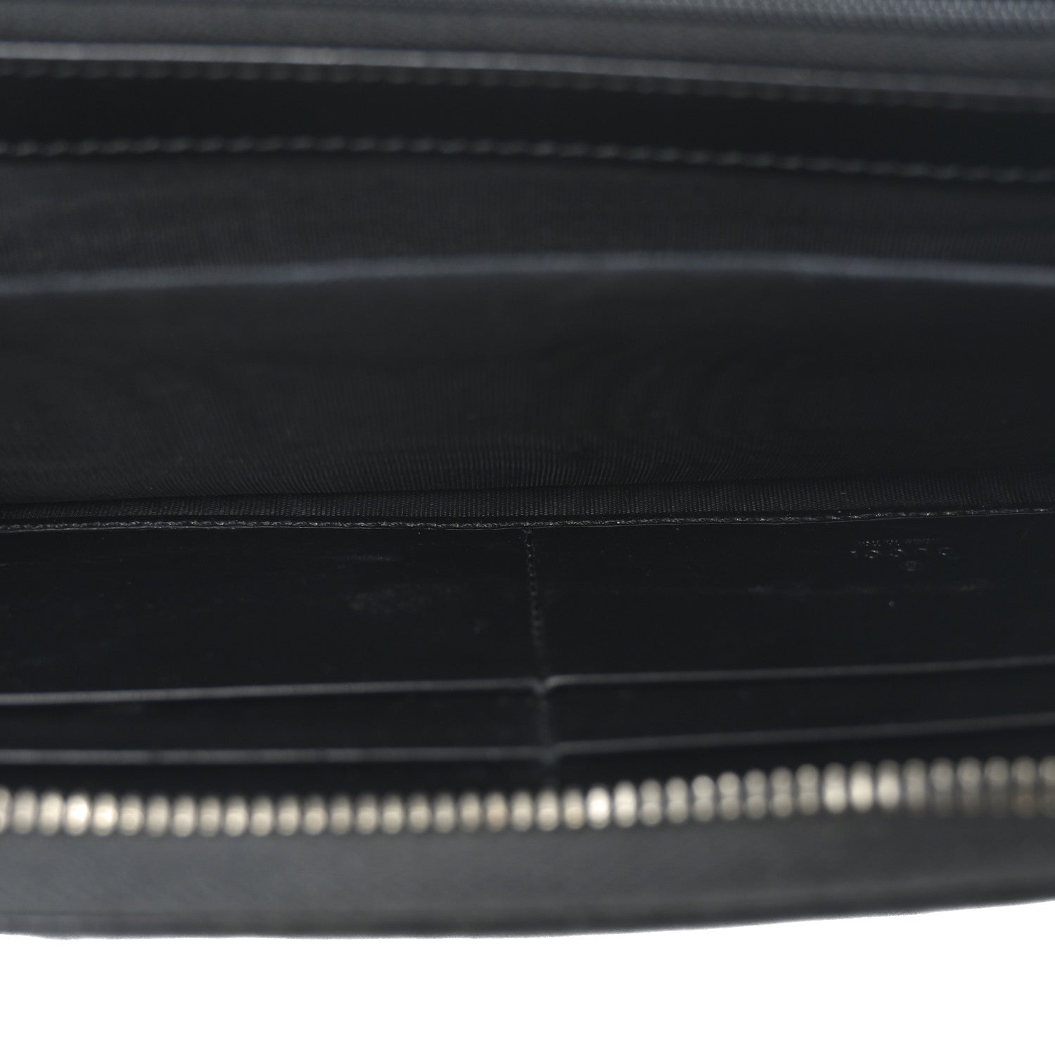 Gucci Guccissima Signature Zip Around Organizer Wallet Black 5 of 8