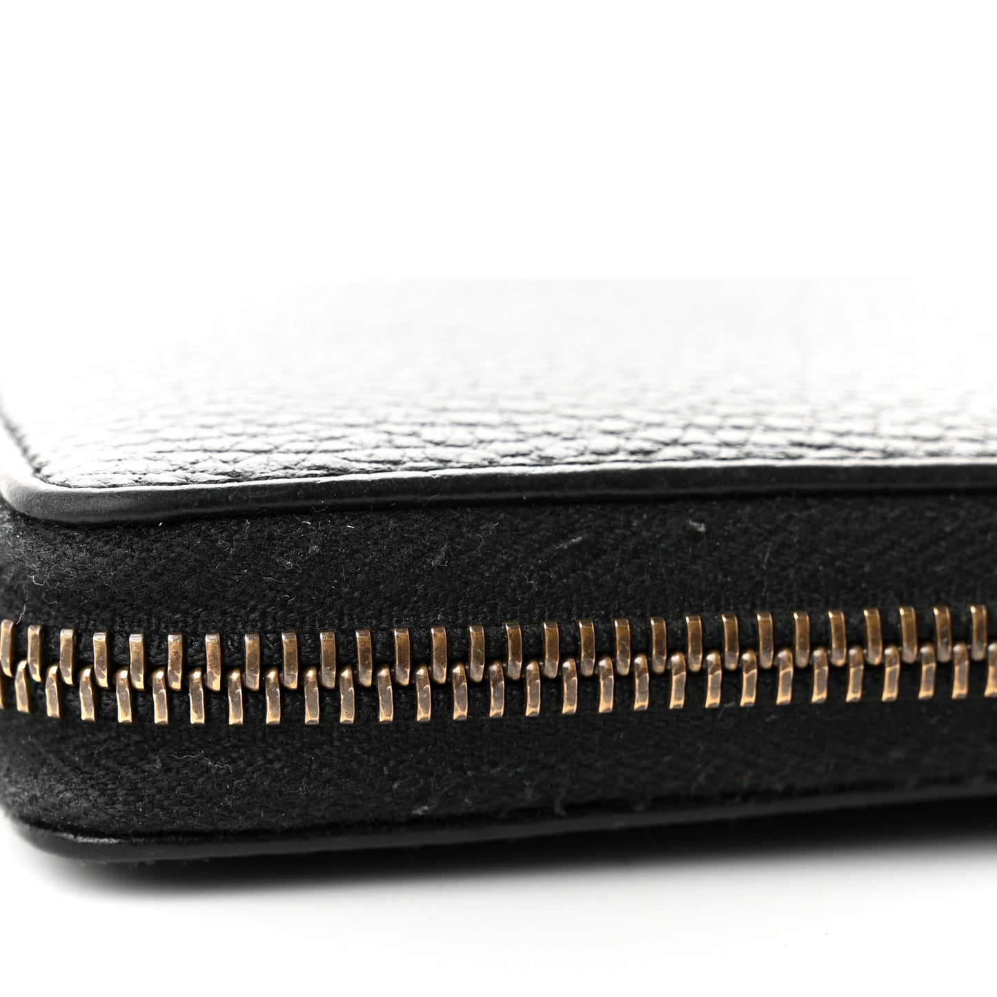 Calfskin GG Marmont Bow Zip Around Wallet Black