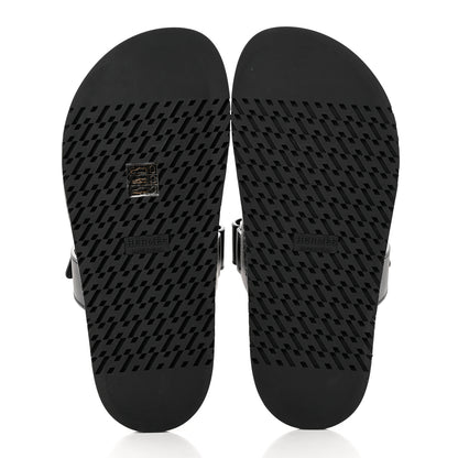 Hermes Calfskin Womens Chypre Sandals 37 Black 5 of 9