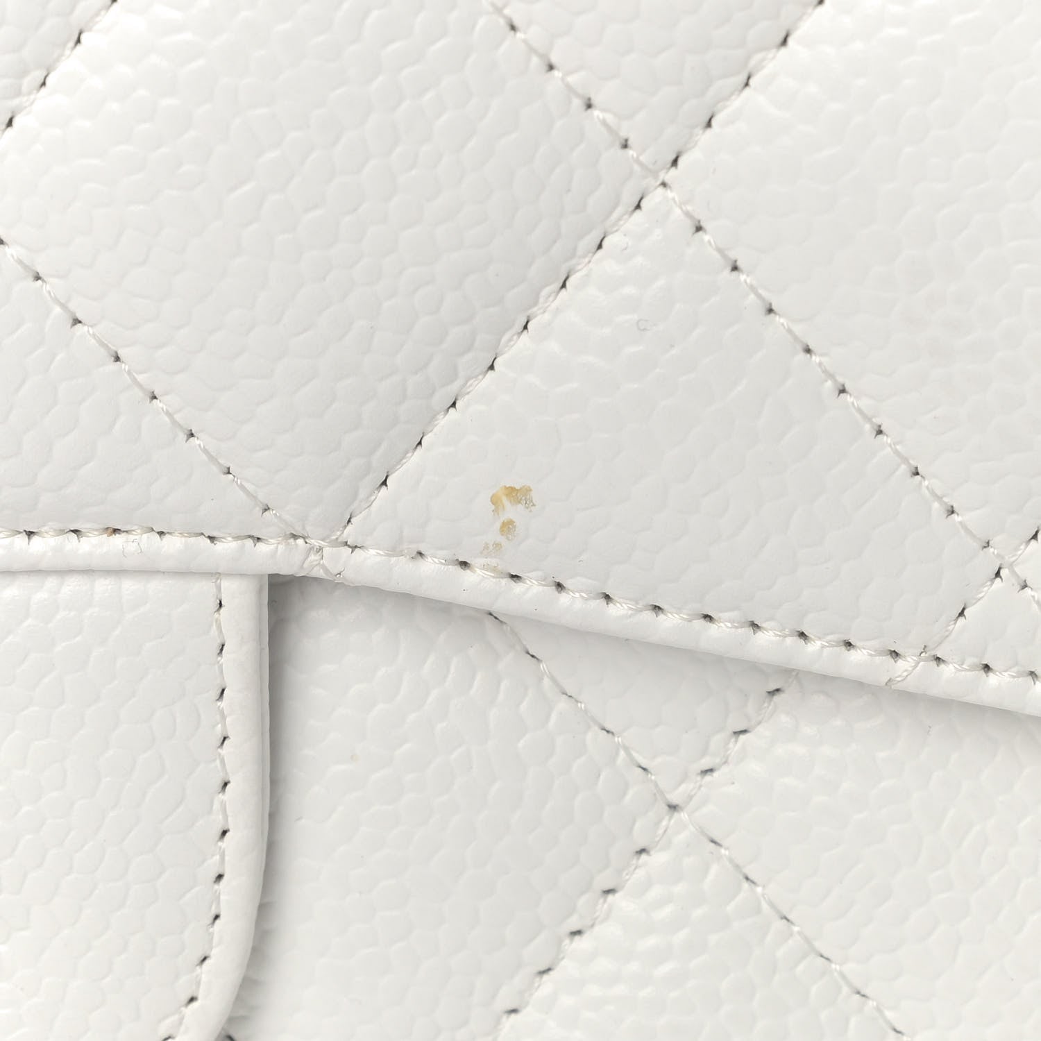 Chanel Caviar Quilted Jumbo Single Flap White 7 of 7