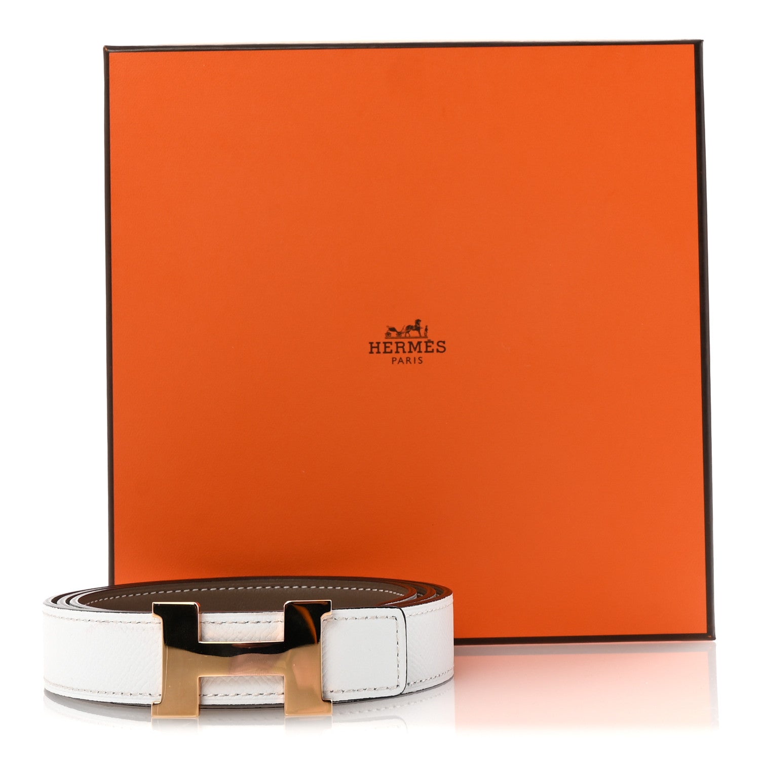 Hermes Epsom Swift 24mm Mini Constance H Belt 90 36 White Etoupe 6 of 6