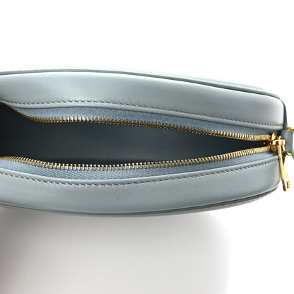 Celine Smooth Calfskin Cuir Small Triomphe Oval Crossbody Purse Ice Blue 4 of 8
