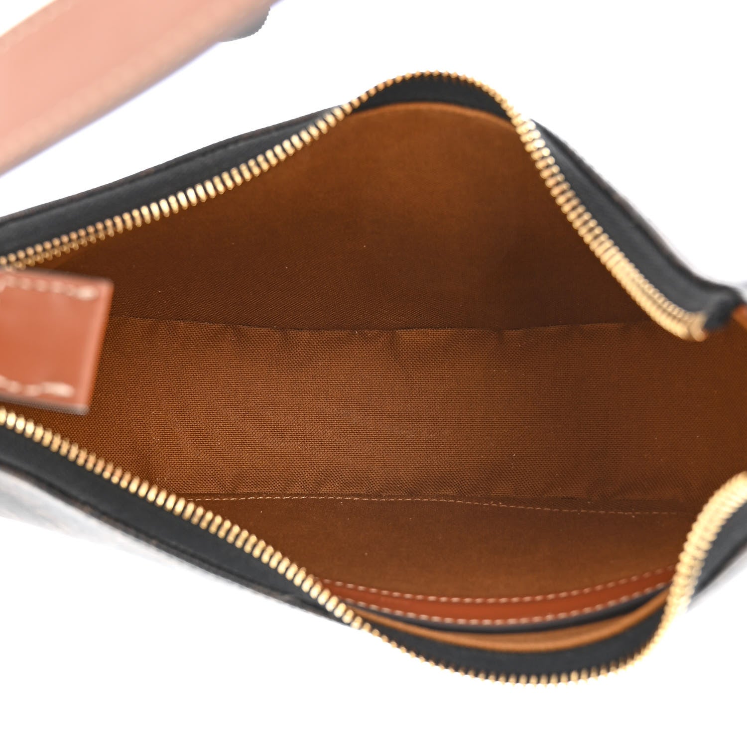 Celine Triomphe Canvas Calfskin Ava Shoulder Bag Tan 5 of 11