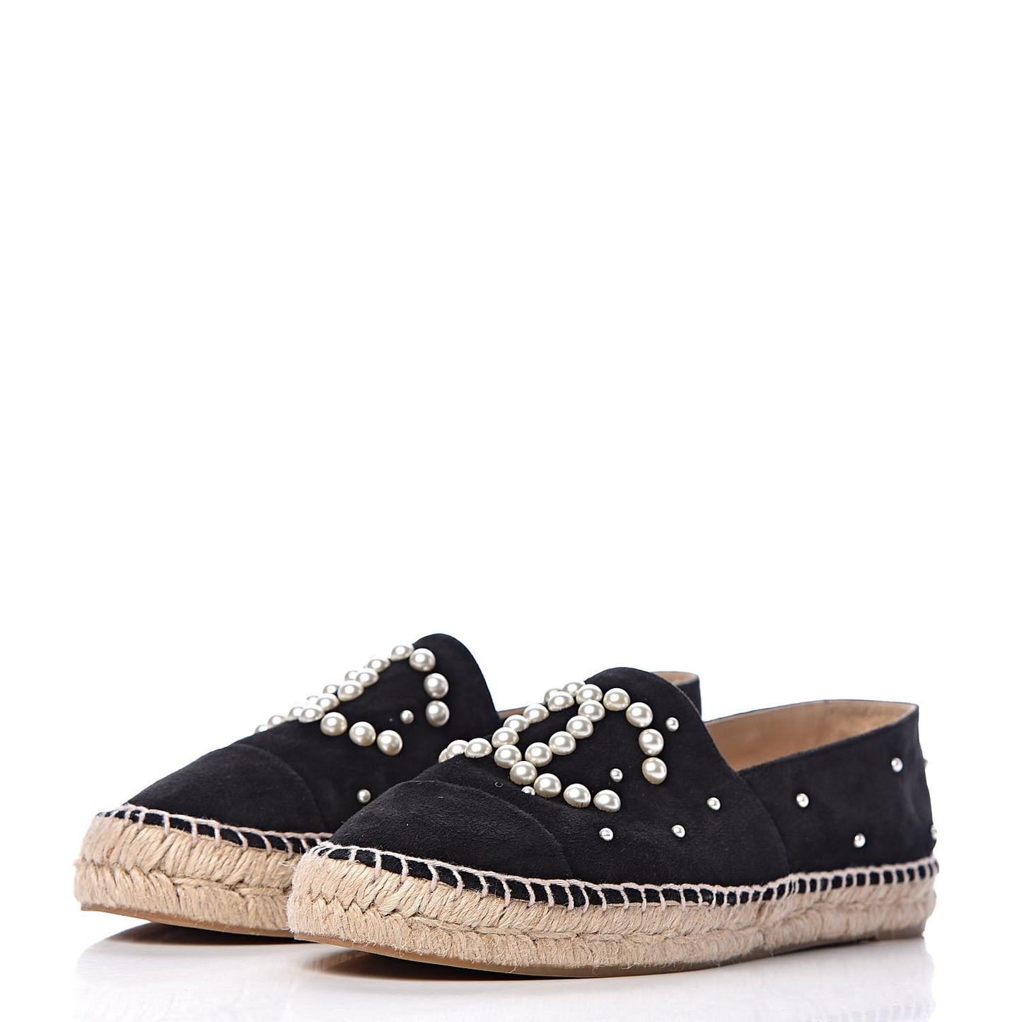 Suede Pearl CC Espadrilles 39 Black