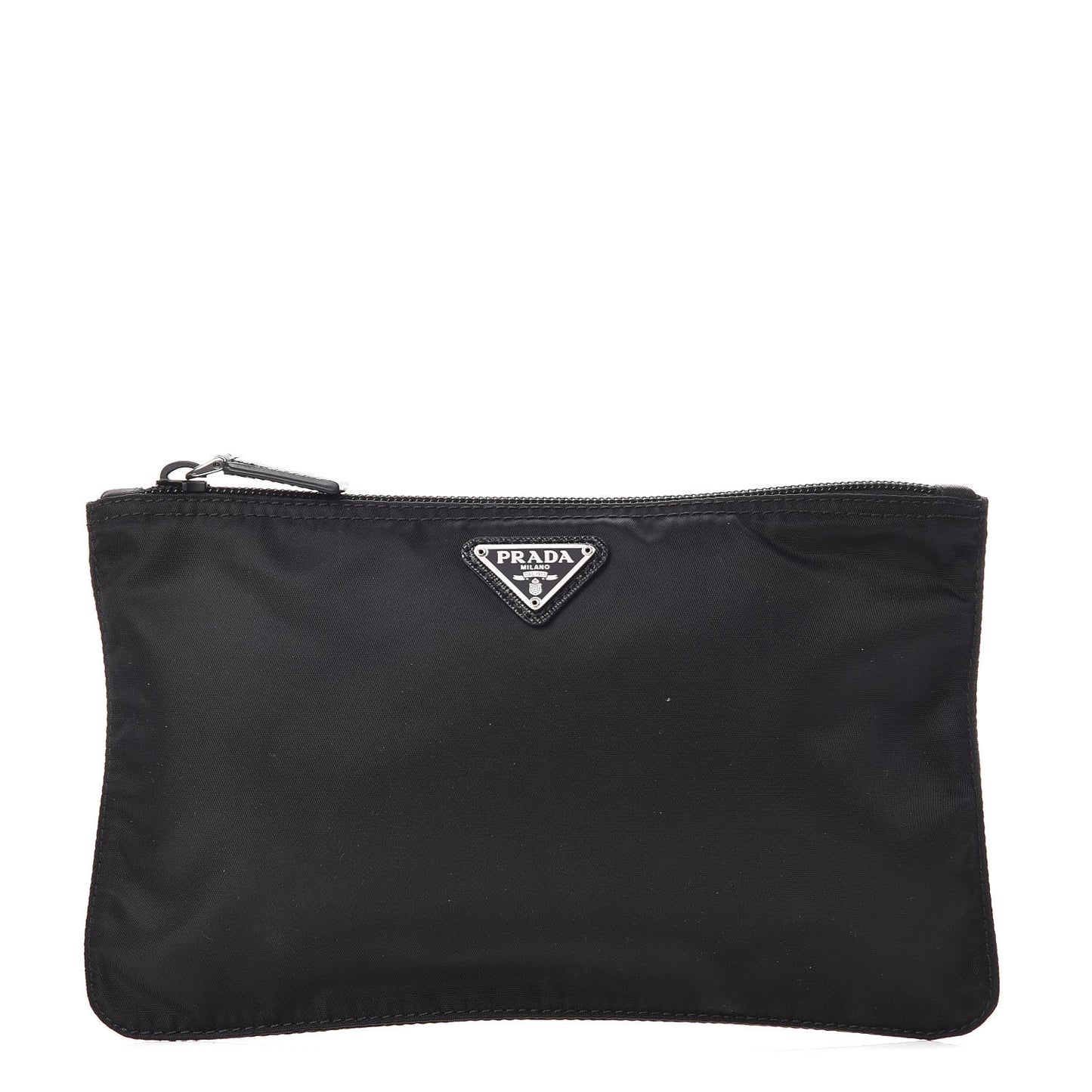 Nylon Tessuto Cosmetic Pouch Black